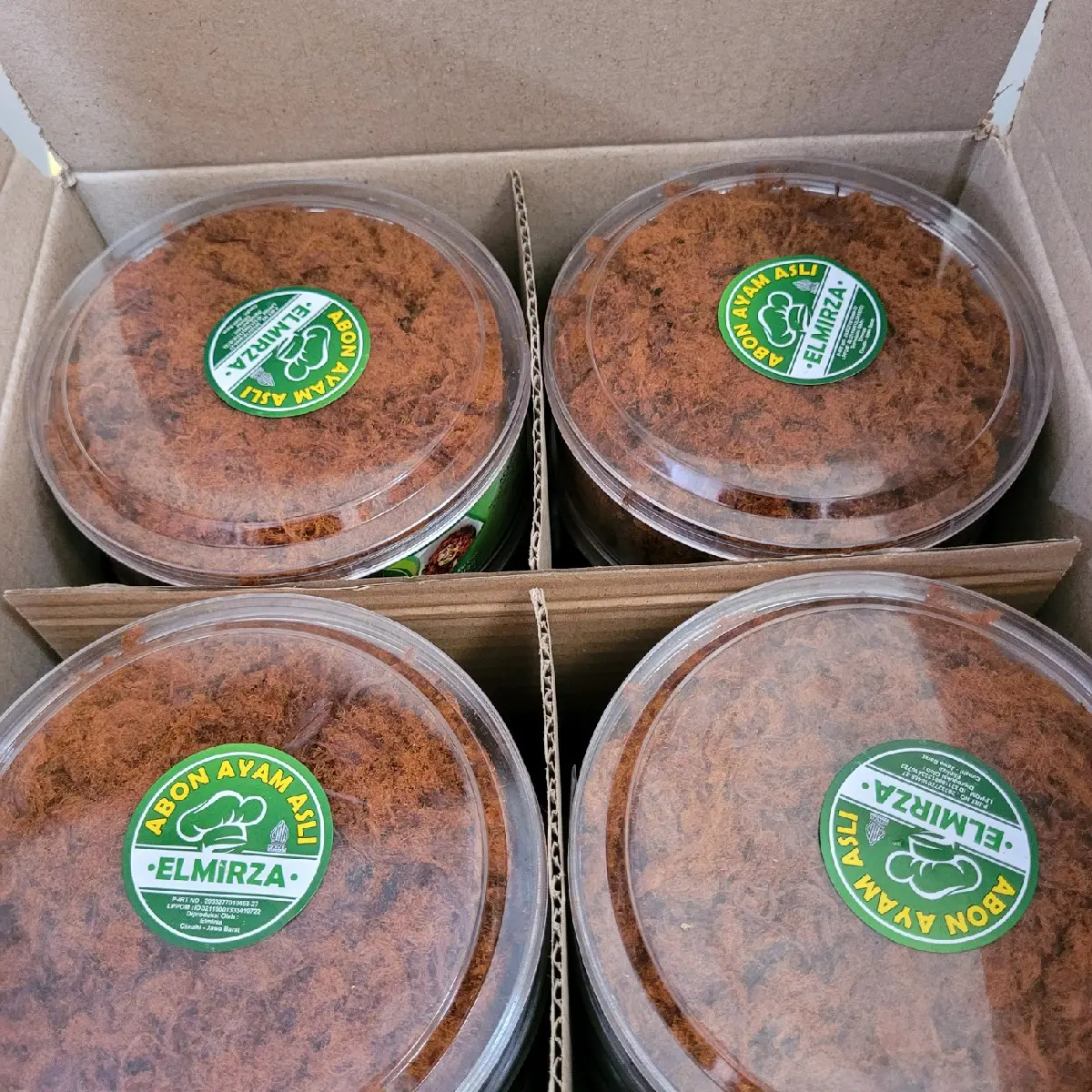 Abon Ayam Elmirza Toples 136 gram - Makanan Ringan - Snack, Food Rasa Original Camilan Cemilan