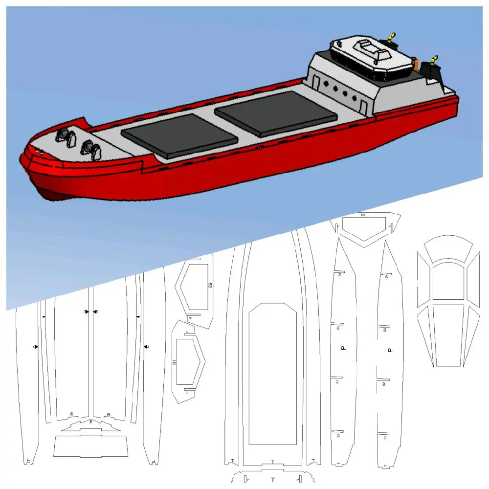 Rc Boat Plan Pola Kapal LCT 1