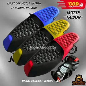 Cover Jok Motor (PAKAI KARET) Anti Ribet MOTIF SARANG TAWON Tinggal Pasang Motor Beat, Vario, Scoopy, Nmax, PCX, Lexi, Adv, Genio, Fino, Stylo