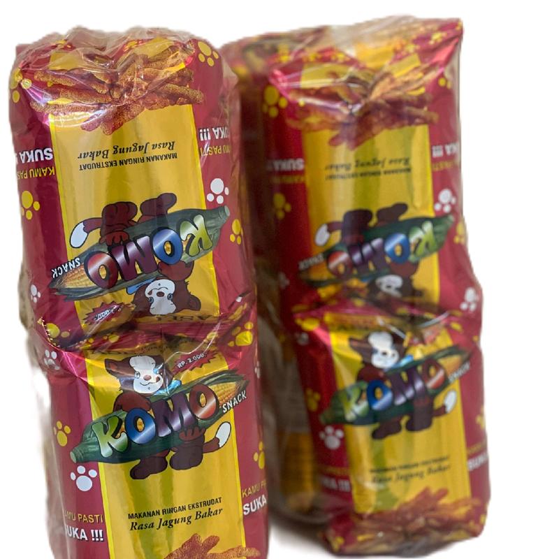 Jajanan Warung Komo Jumbo Twist Corn Jagung Bakar Isi 10pcs - Food, Pedas 0