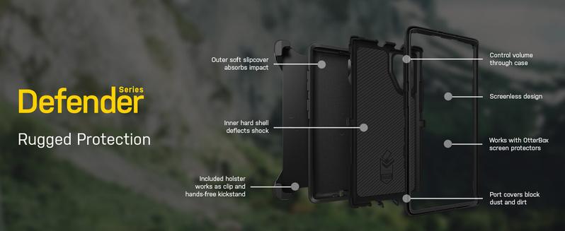 Product Introduction of OtterBox Defender Black Series Case For Samsung Galaxy Note 10 + / Note 10 Plus Phone Case Protective Cover Anti-drop protective shell | Authentic Original 5
