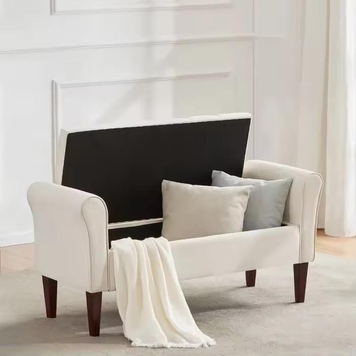 SOVIA- sofa multifungsi sofa penyimpanan sofa ruang tidur sofa kaki kayu sofa cantik sofa murah 4