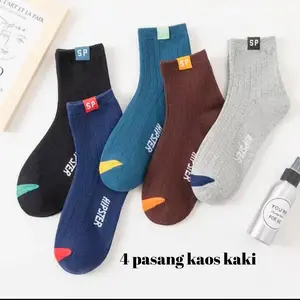HEMAT 4  Kaos Kaki Pendek Semata Kaki / Kaus Kaki Short Ankle Cute  / Kaos Kaki   Unisex, short Kaos Kaki, KK--4 Pria Wanita Motif Sport  Dewasa Hitam Garis Cewek kaos  kaki  pria kaos  kaki  tebal  musim  dingin Panjang
