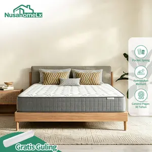 Nusahome Kasur Ice Silk Memory Foam Cooling Mint Kasur Tahan Lama Anti Tungau Spring Bed GRATIS Bantal​