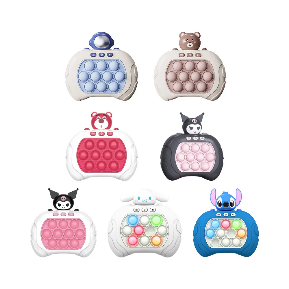 【UBaby】Tantangan Game Gelembung Dorong Mainan Fidget Dengan Mesin Game LED Menghilangkan Stres Mainan fidget toys game Game Gelembung Dorong Cepat Hadiah Dewasa Kotak Permainan pop toy