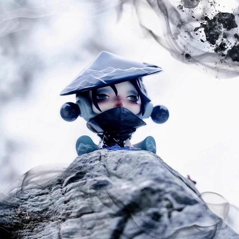 Blind box POPMATH mô hình skull panda nhân vật “ mai đen trước sân” 2