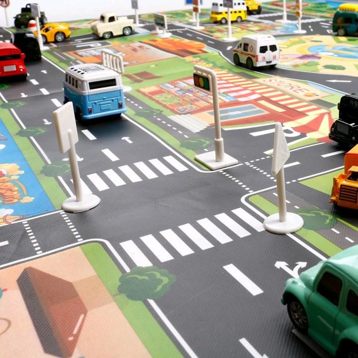 Product Introduction of FarmPlay Children Water Proof Play Mat with City Scene, Carpark & Roads - Large Size & Safe 9
