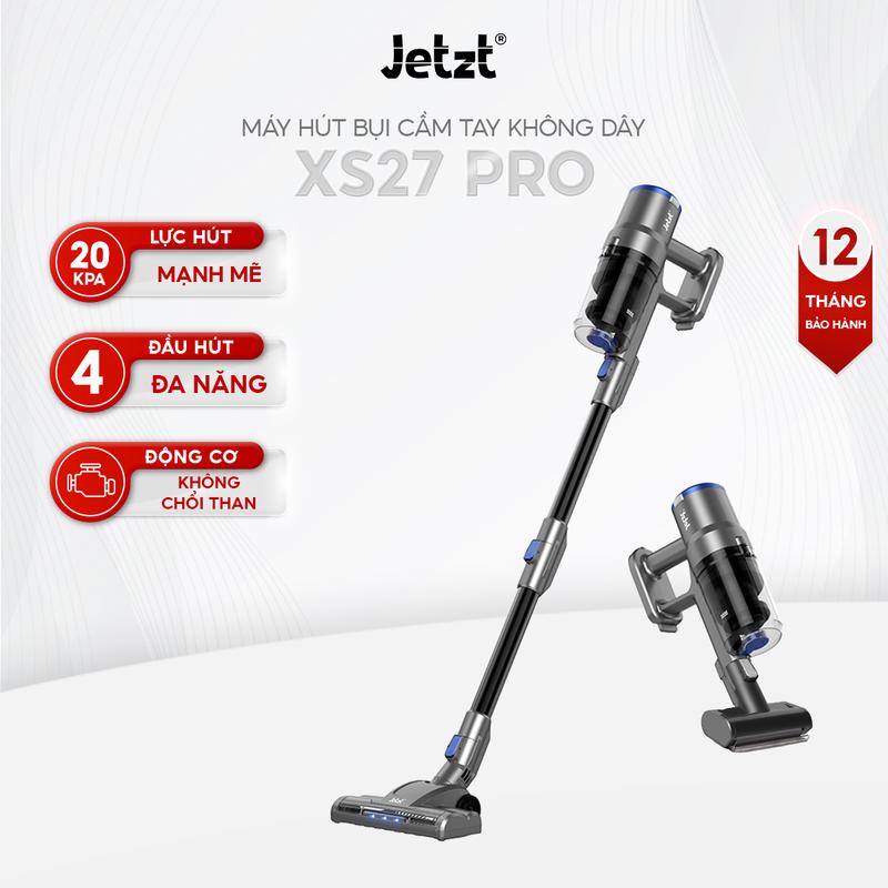 [NEW LAUNCHING] Máy hút bụi cầm tay không dây Jetzt XS27, CHỈ TẶNG KÈM ĐẦU HÚT GIƯỜNG NỆM ĐỐI VỚI PHÂN LOẠI XS27 PRO, làm sạch đa năng với đèn LED chiếu sáng