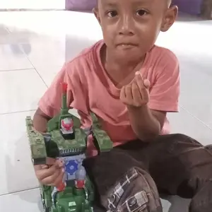 HAPPYTOYS.888 #B71 MAINAN TANK ROBOT / GEAR ROTARY ROBOT TANK LAMPU DAN MUSIK