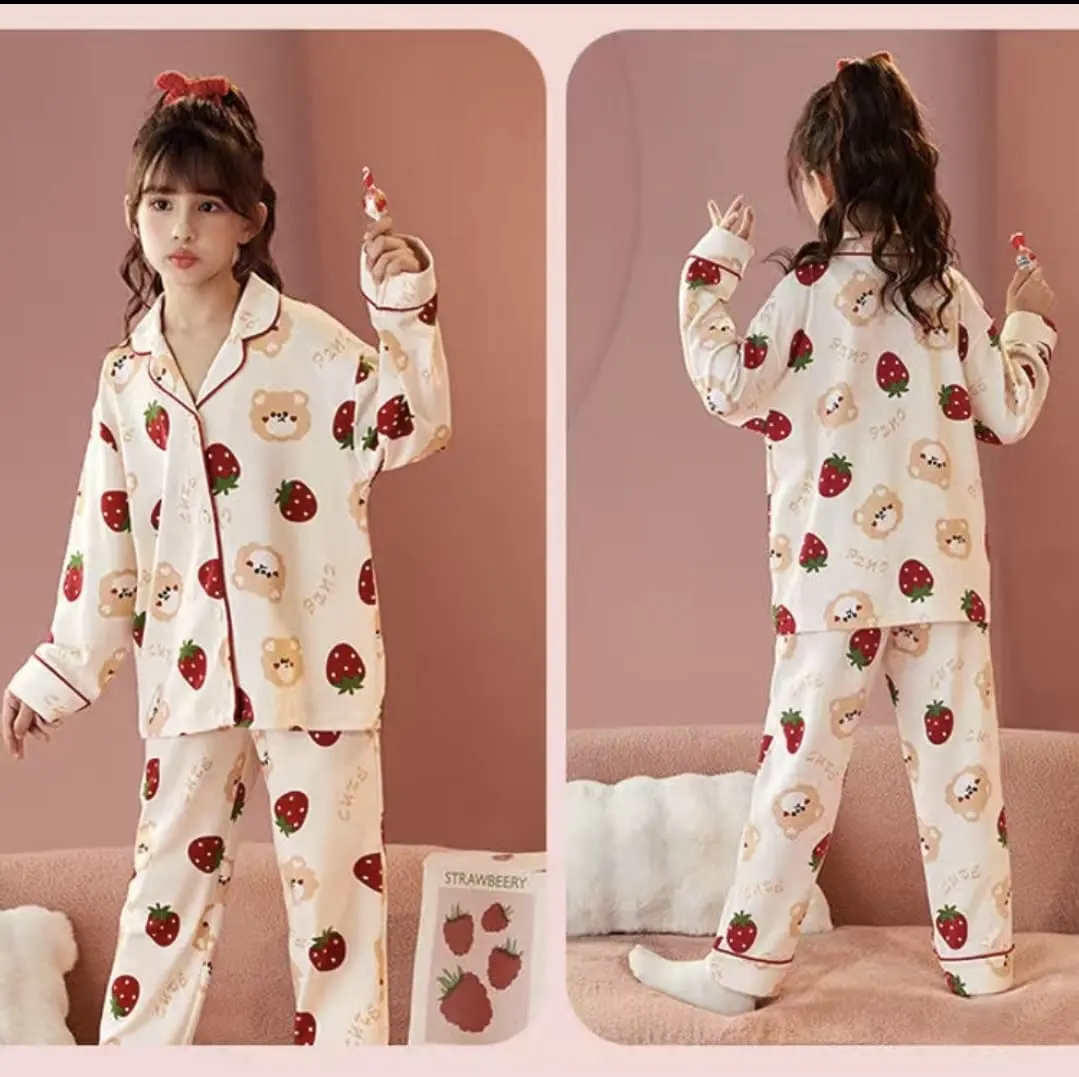 Baju tidur piyama anak cewek umur 7 sampai 15 tahun bahan spandek halus adem Fashion Celana