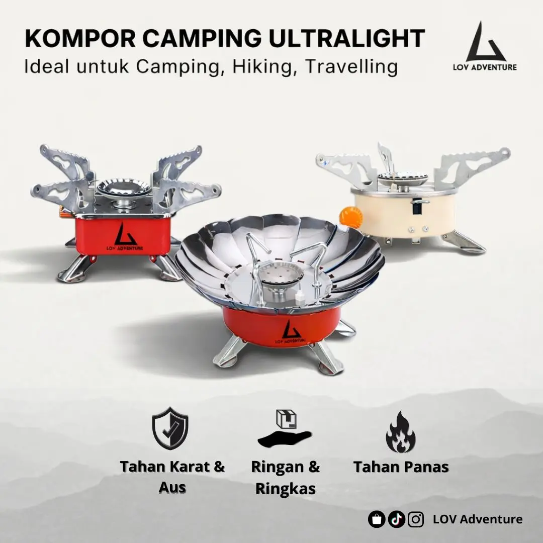 Kompor Gas Camping Anti Angin - Windproof Portable Gas Stove