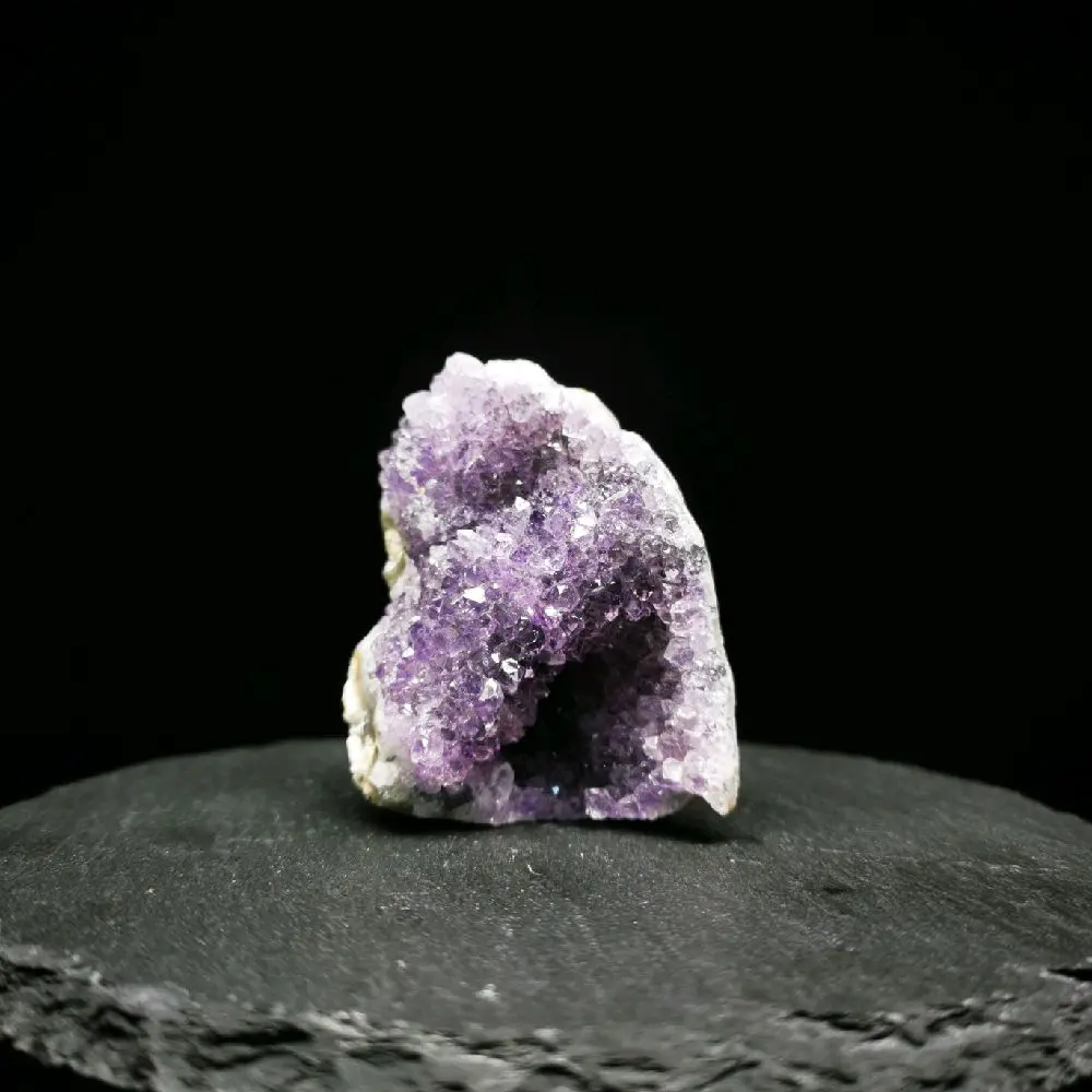 Natural Brazil Amethyst Geode Rosette Crystal 5.9cm H, 5cm W