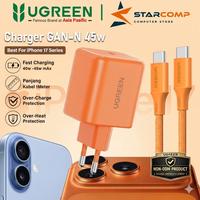Gambar UGREEN GaN N Charger For Samsung iPhone 17 Series PD Type C Fast Charging 45w - 65052 45W GAN N BLACK dari Starcomp Solo Kota Surakarta 1 Tokopedia