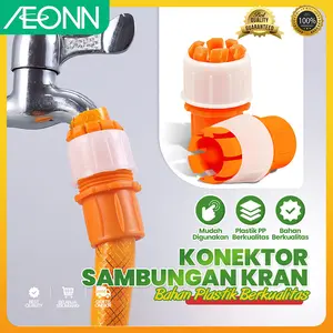 【Aeonn】 Sambungan Serbaguna Selang Air Cepat Pasang untuk Selang Lunak & Keras Cocok Dapur Menyiram Tanaman Mencuci Mobil Perpanjangan Keran Plastik Berkualitas