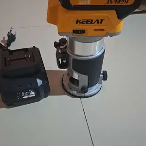 【KEELAT—KCBT01】 Brushless Mesin Profil Router Laminate Trimmer Pembentuk Kayu Wood 20V  Listrik
