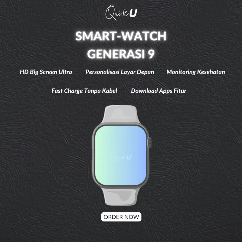 Smart Watch Digital Jam Tangan Generasi 9 Fast Charging Wireless Tahan Air IP-67 Monitor Kesehatan Alat Olahraga Efektif Design Dinamis 0