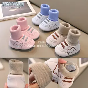 Sepatu Bayi Laki-Laki Perempuan Motif Karakter Lucu Kekinian Usia 0 3 6 9 12 Bulan Baby Shoes Prewalker Newborn Unisex Kaos Kaki Bayi Nyaman Hangat Anti Slip - Bisa COD