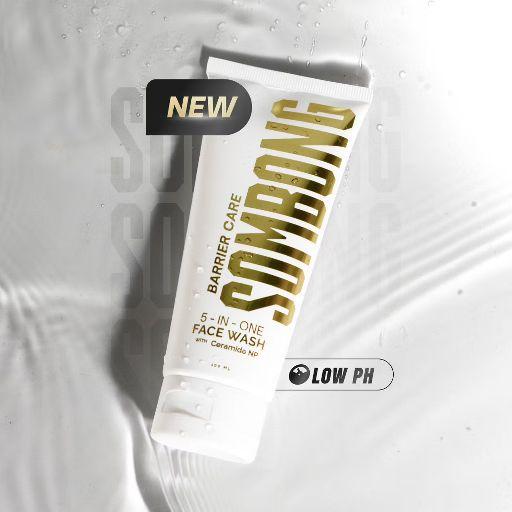 Sombong Double Defense Face Wash 5-in-1 dengan Coffee & Ginseng & Barrier Care Ceramide NP 100ml