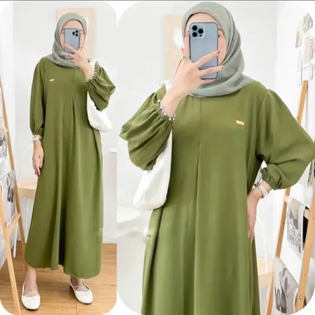 IR GAMIS CRINKEL JUMBO LD 120 DRESS CRINKEL Dress Midi Dress Kringkel Airflo Termurah Viral 2025 4