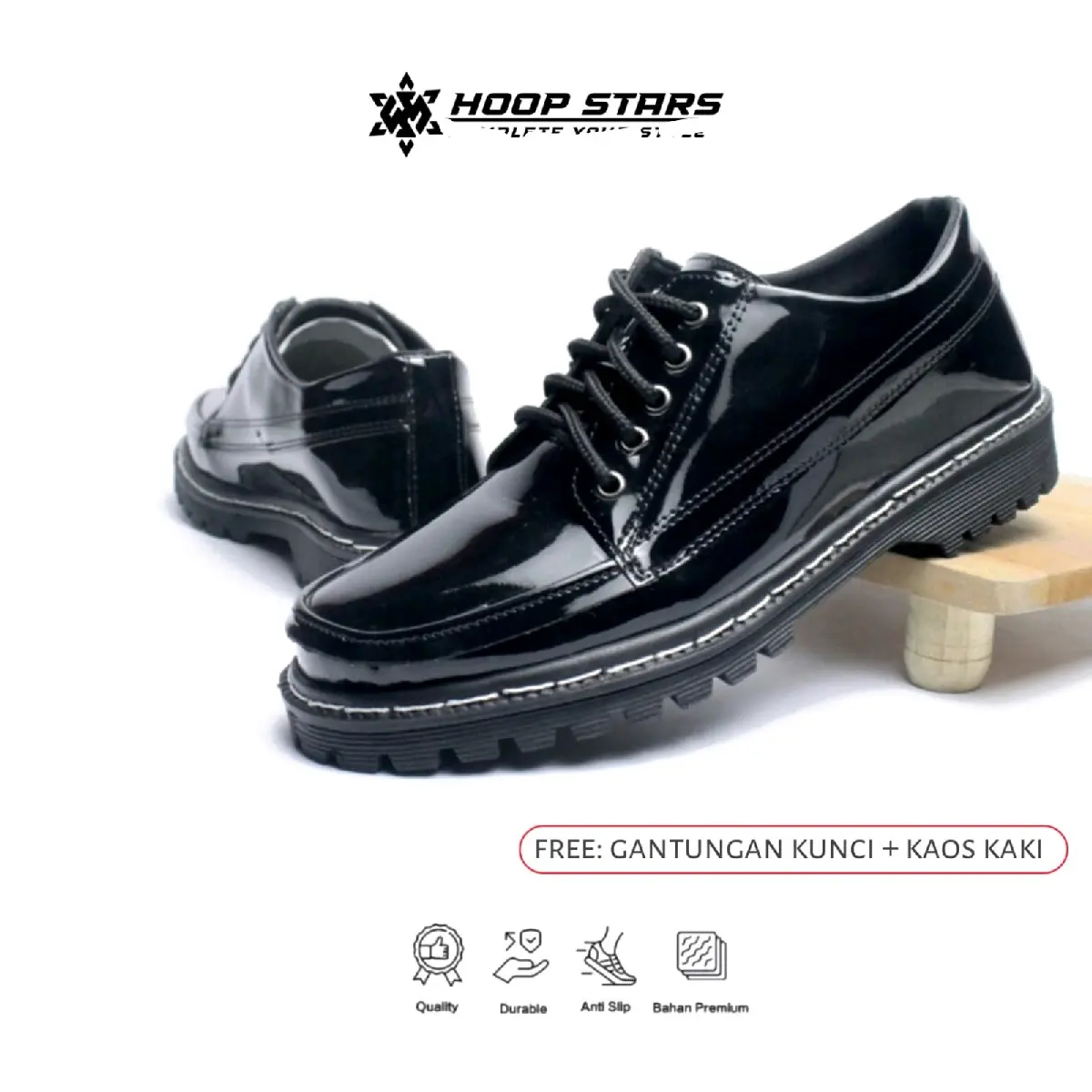 sepatu oksfot docmart Round Toe Hak Datar (1 cm atau kurang) Sneaker Shoes Casual Pria Pantofel Fantofel Kerja Hitam loafers old Rubber Manis