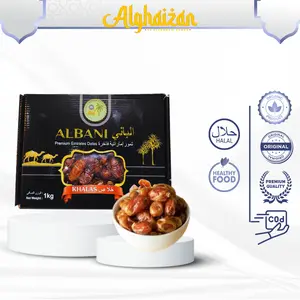 (SPESIAL RAMADHAN) - Kurma Khalas Albani 1 kg premium Dates Best Quality Original Al madinah  - Alghaizanblokc Food Snack Manis