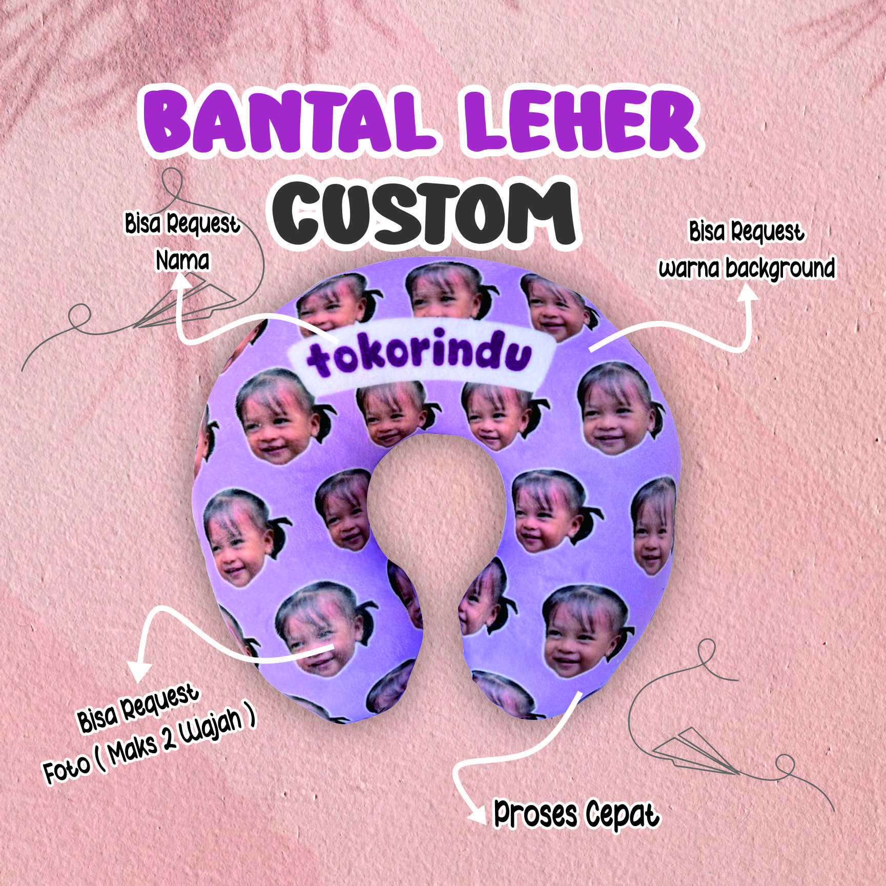 Bantal Leher Custom Warna // Bantal Leher Lucu Gratis Edit