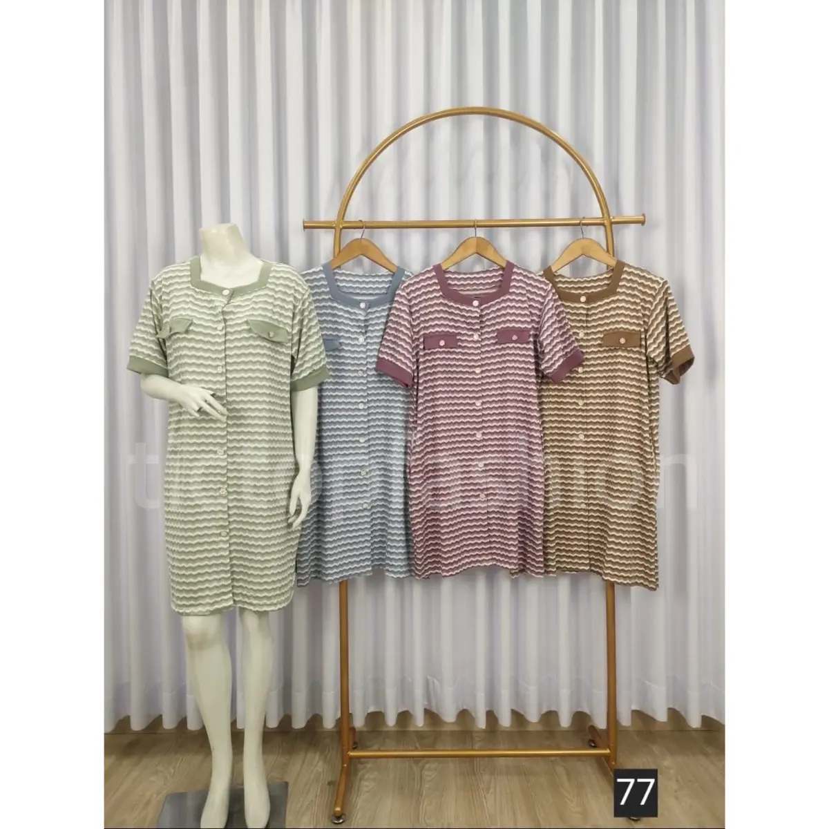 DRESS DIANA WANITA KNIT IMPORT  - tictopfashion