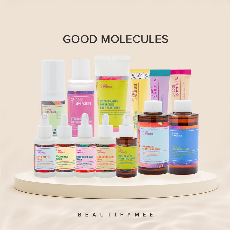 Good Molecules Niacinamide, Hyaluronic, Overnight Exfoliating, Daily Brightening, Discoloration, Super Peptide