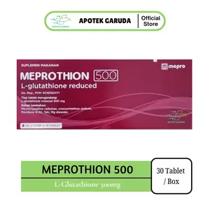 Meprothion 500 | Maxigluta | l-glutathione Reduced 500mg 30tablet | Mencerahkan kulit Keseluruh Tubuh