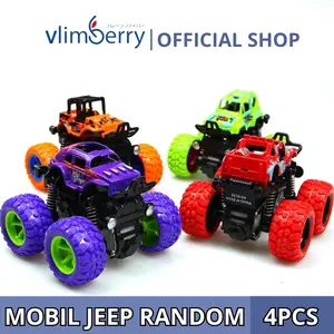 VLIMBERRY 4Pcs Mainan Jeep Mobil Monster JIP Anak Off Road 4 Drive Inertial Monster Zap Jip 360 Derajat VLIMBERRY 4Pcs Mainan Jeep Mobil Monster JIP Anak Off Road 4 Drive Inertial Monster Zap Jip 360 Derajat