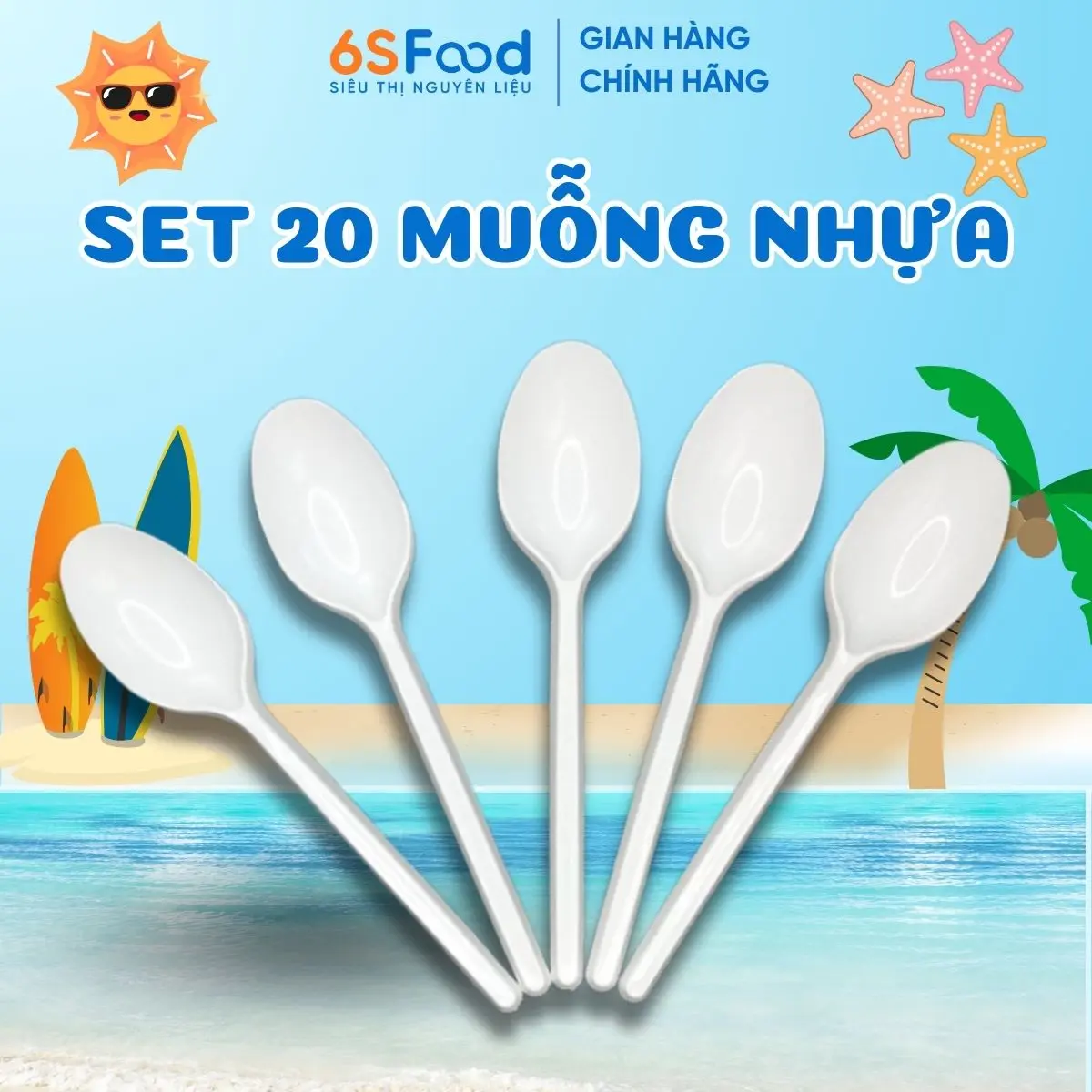 Set 20 Muỗng Nhựa Ăn Panna Cotta, Sữa Chua, Bánh Flan... 6SFOOD