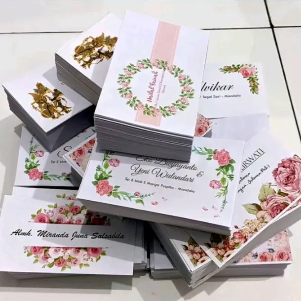 100PCS AMPLOP CUSTOM NAMA CANTIK BISA REQUEST DESAIN FREE