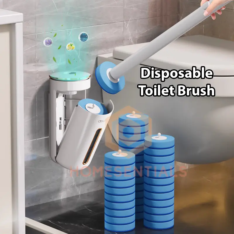 Disposable Toilet Brush Bathroom Cleaning Wall-mounted cleaning tools toilet bowl Household Plastic