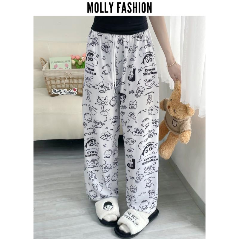 Quần dài nữ thun lạnh ống suông AICHAN freesize 38-62kg | form rộng thoáng Molly Fashion