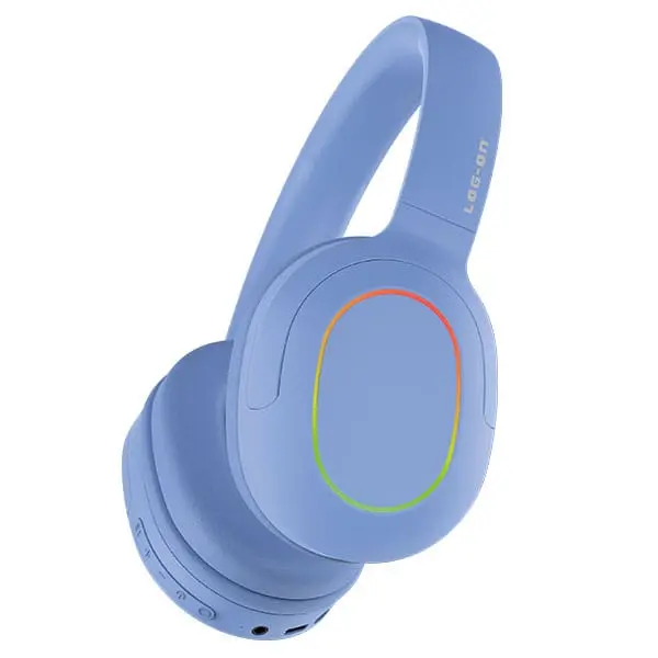 LOG-ON HEADPHONE STEREO   WIRELESS BT5.3 WIRED 2IN1 HEARON8 LO-HP8 Bluetooth Headset Led Microphone Earphones  Headphones  Pc full bass 7