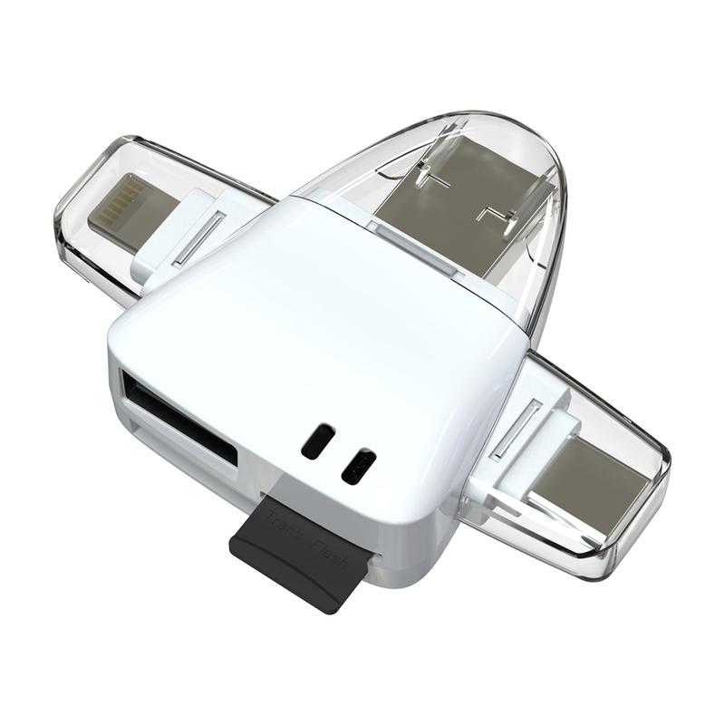 Product Introduction of 【SG SELLER】4 in 1 OTG USB-C Card Reader Micro USB Date Reader Writer for Micro SD Card TF for Mobile Phone / PC Computer / camera 1
