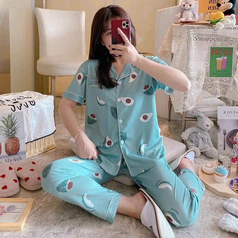 EMILY PIYAMA Baju Tidur Set Piyama Motif Buah Fit Lengan Pendek Celana Panjang Premium Pakaian Tidur Wanita Dewasa 4