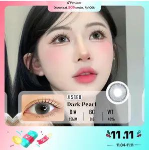 JUAL SOFTLENS - Jisseo JEJE Normal sampai -400 Contact Lens Gray Eye Soflen Lensa Brown Gray Black softlens grey softlens  natural soflen  hitam soft  lens minus