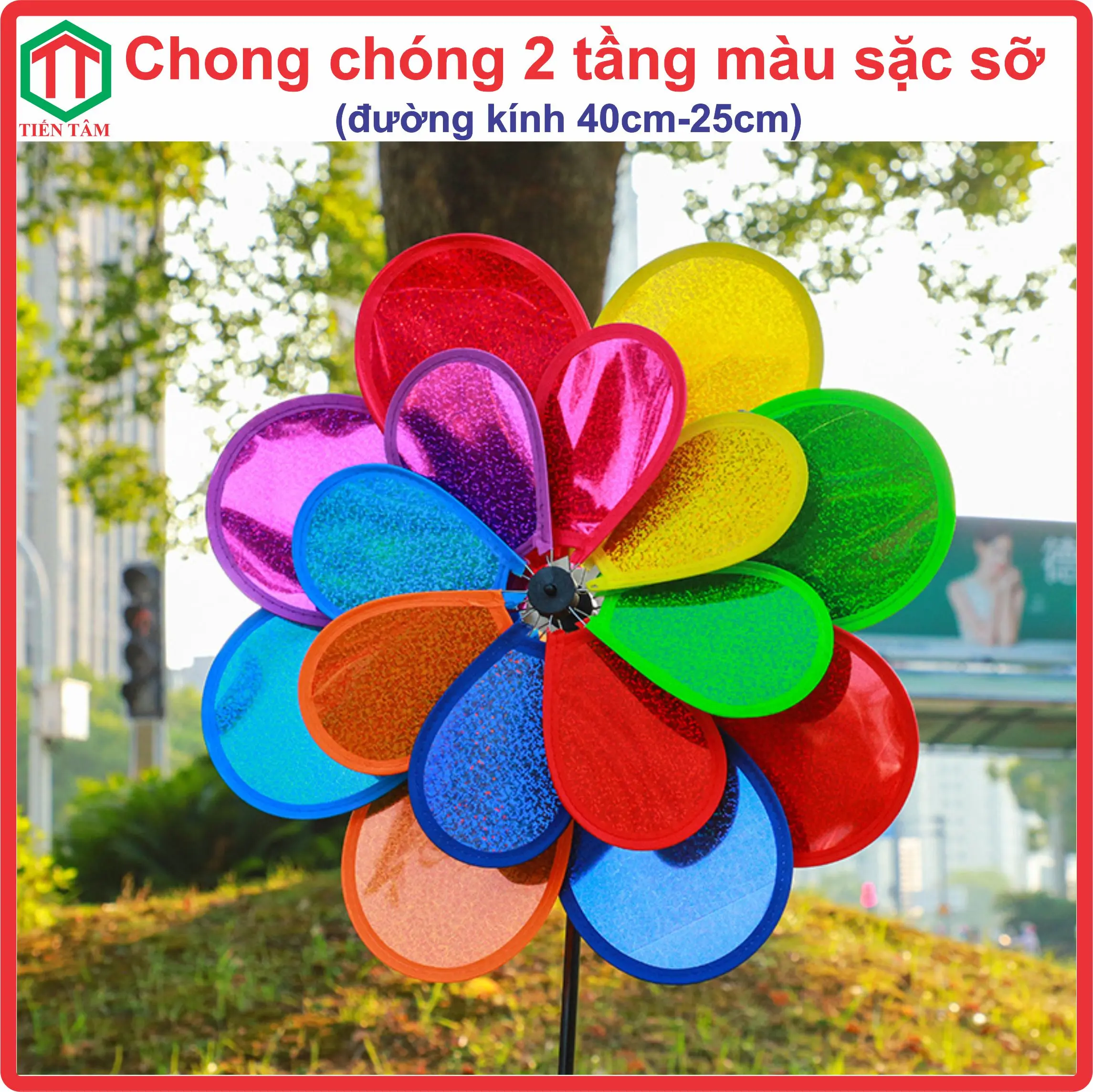 Chong chóng màu sặc sỡ. Sản phẩm mới (tặng kèm keo 502 + bảng hướng dẫn ráp + chong chóng nhỏ) Đồ Chơi