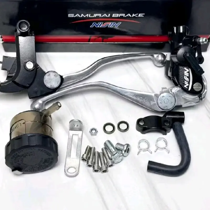 HANDLE MASTER REM NISZIN KAWASAKI Z1000 ZX1000 1SET KOPLING REM + TABUNG BIG SMOKE UNIVERSAL PNP VARIO/ MIO/ SATRIA FU/ SONIC/ RX KING/ TIGER/ F1ZR/ GTR/ KLX/ BEAT/ FINO/ VIXION/ R15 V2 V3/ NINJA R RR SS 150 250/ SPACY/ SCOOPY/ GENIO/ CRF 6