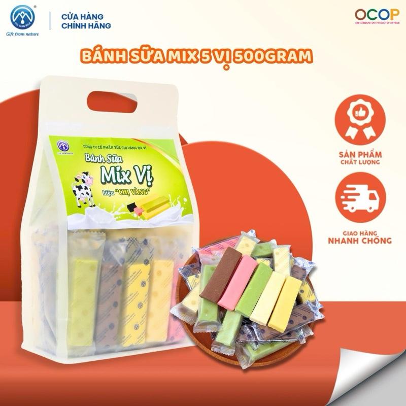  Bánh Sữa Mix Vị Túi 500gram Sữa Chị Vàng Official Food Thức Ăn 