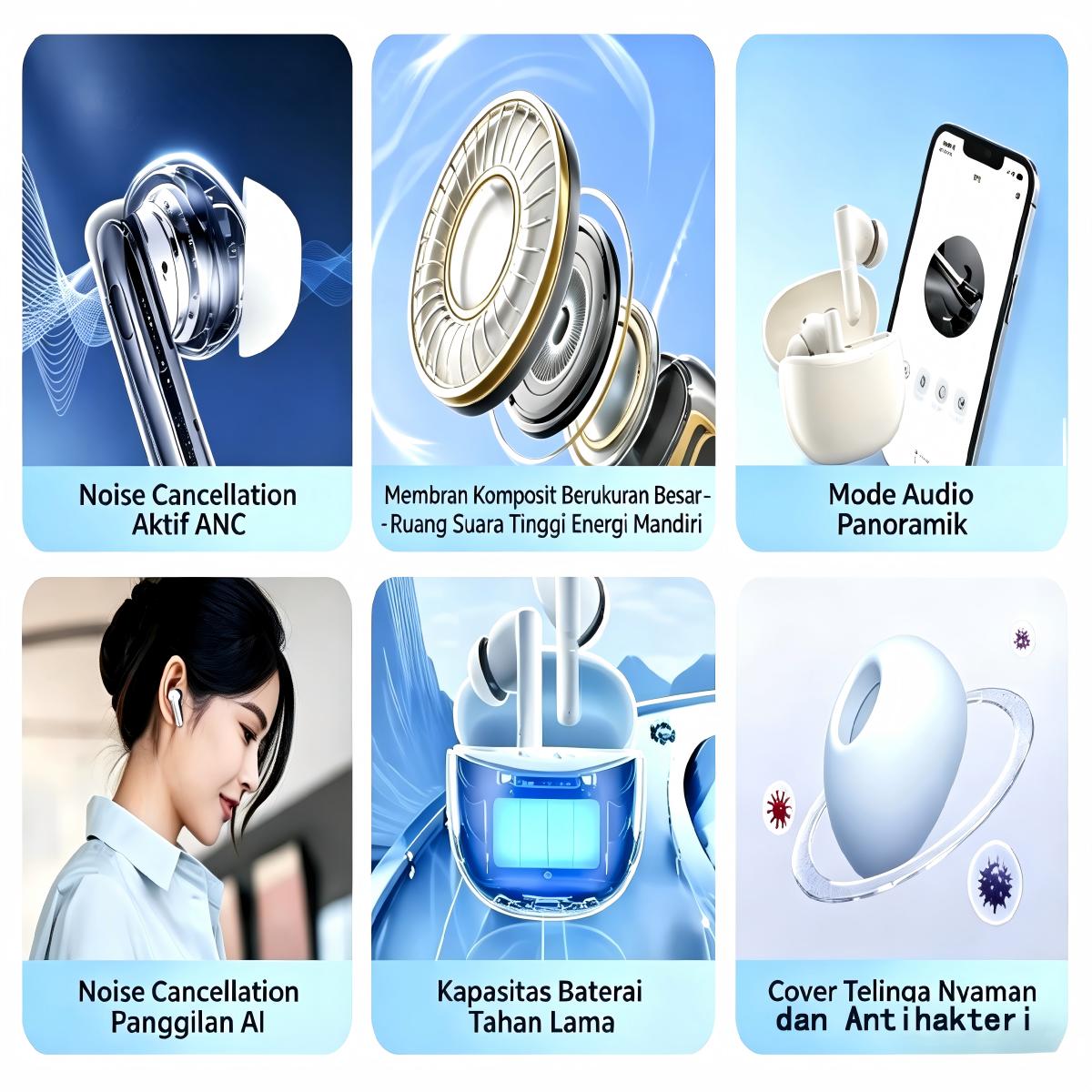 Black Myth WukongAI TranslationTWSNirkabelEarphone BluetoothHandsfree, Bluetooth 5.3, IPX5, Mikrofon Bawaan, efek suara HIFI, cocok untuk olahraga, Smart Touch, kompatibel dengan ponsel dan tablet, dll.