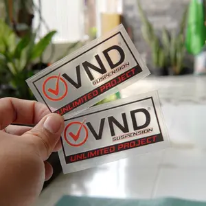 sticker shock vnd transparan cutting plus laminasi anti gores