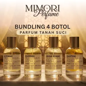 BELI 1 DAPAT 4 Parfum Islami 30ml  Parfum Sholat Jumat Bebas Alkohol Kasturi Raudhah Kiswah Hajar Aswad parfum pria