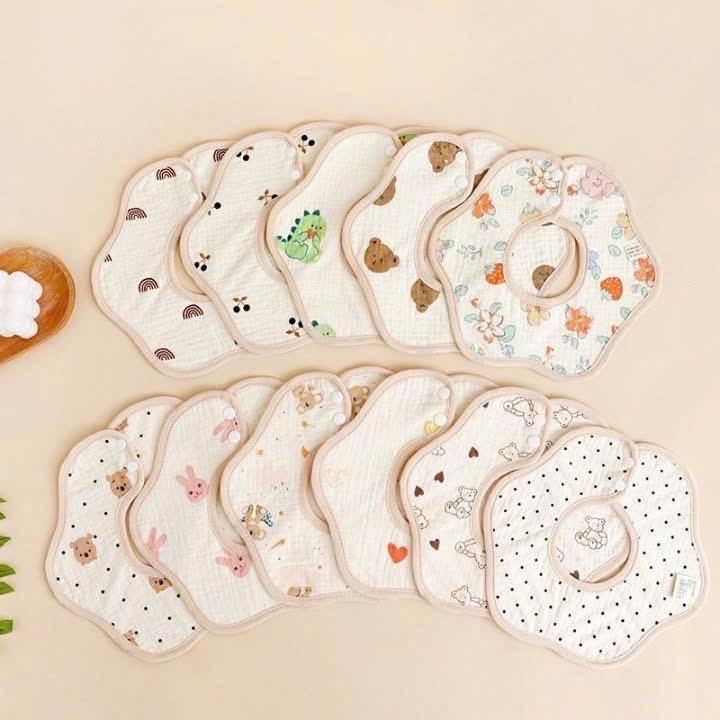 Combo 2 Yếm tròn msulin chống thấm cho bé