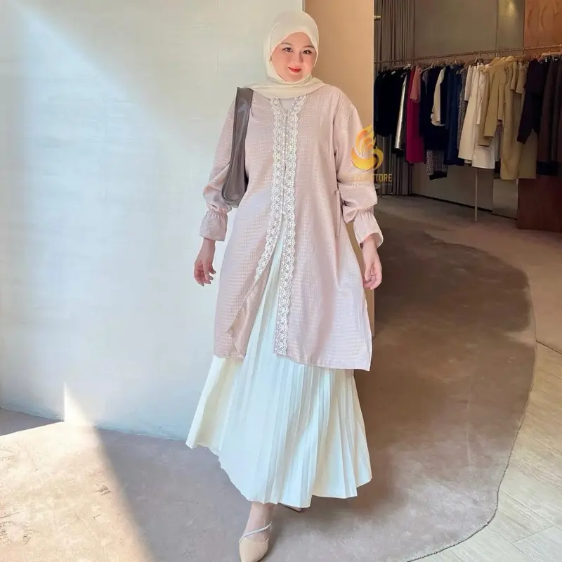 Kaluna Tunik Kebaya - Tunik Kutubaru Jaguard Viscose - Atasan Kebaya 1