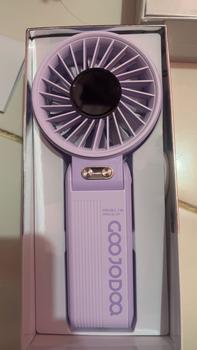 Product Review of GOOJODOQ GFS003 Folding Mini Fan 4000 MAH With Smart LED Screen Display 100 Level Speed - Kipas Mini from D**🌻 1