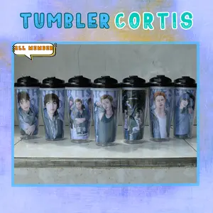 Tumbler Cortis Bonus 25 Photocard Cortis Unofficial Buatan Fans Kpop Idol
