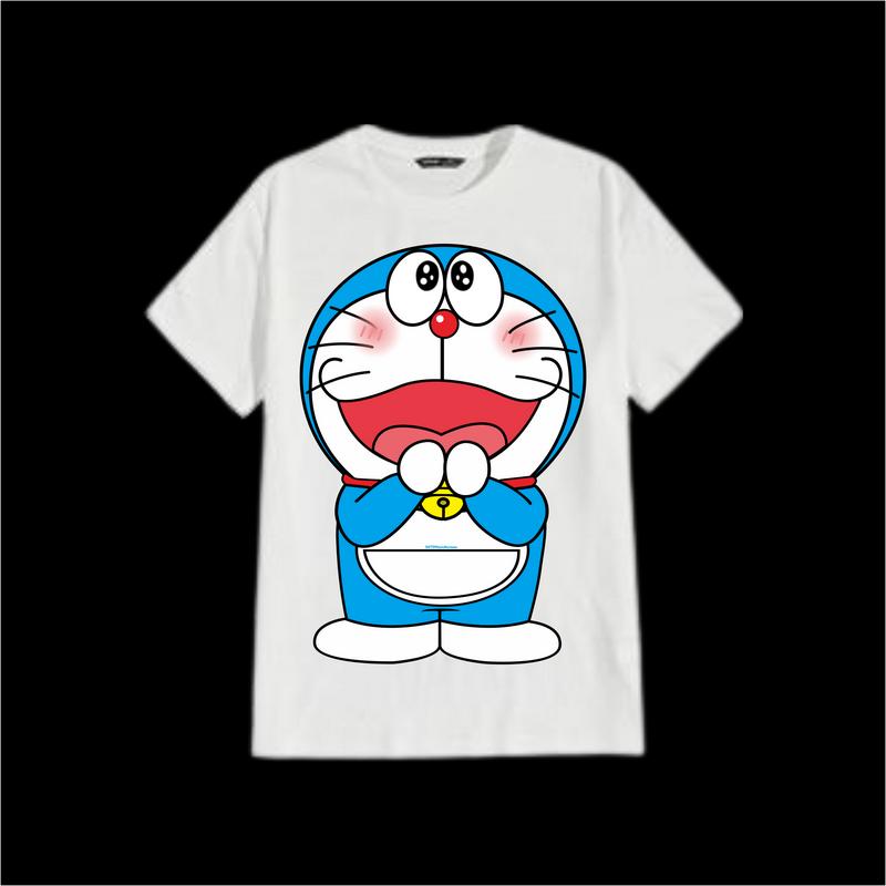 Kaos Doraemon Waistbag Kantong Ajaib Tshirt Kaos Pria Wanita - Tshirt Pria Wanita -  Kaos Unisex - Katun combed Baju Distro Kain Lokal Atasan 4