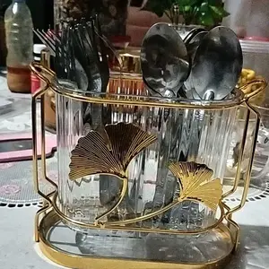OPTIVIA Tempat Sendok Garpu Ginkgo Spoon Holder Perlengkapan Dapur Ruang Makan / Tempat Sendok Estetik Kitchenware Tatakan